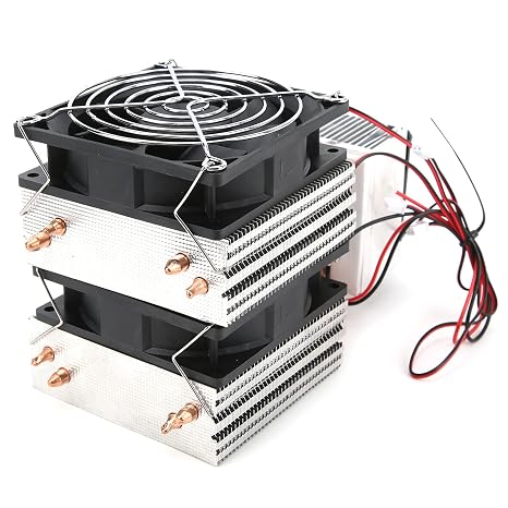 12V Peltier Cooler Semiconductor Refrigeration Cooling System DIY Kit Thermoelectric Cooler for Mini Air Conditioner or Cooling Device Radiator Cold Conduction