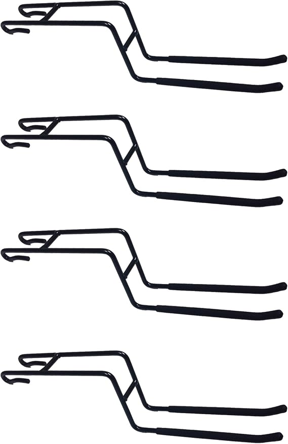 Proslat 63024 ProRack Double Side Hook Accessory Pack (4 Pack), Black, 6"