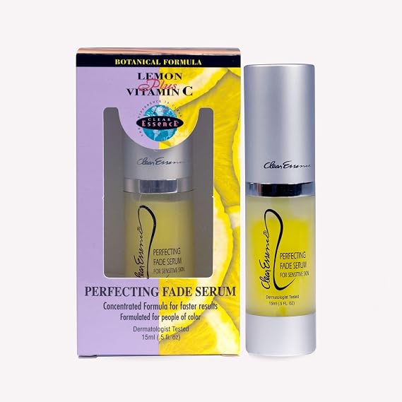 Clear Essence Lemon Plus Vitamin C Serum for Face 0.5oz Hydroquinone-Free Brightening Serum, Dark Spot Corrector, Skin Lightening for Hyperpigmentation, Even Skin Tone & Glowing Complexion