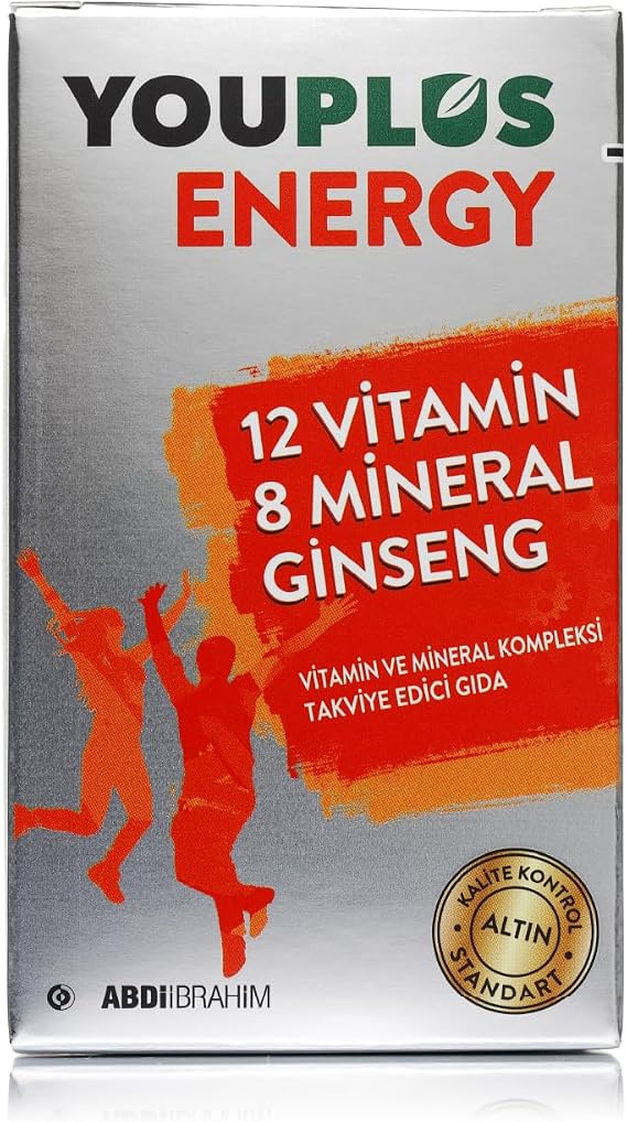 Youplus Energy 12 Vitamin ve 8 Mineral Kompleksi 30 Tablet