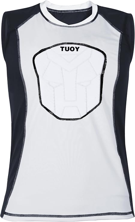 TUOY Youth Kids Football Padded Compression Shirt Rib Chest Protector for Baseball Softball