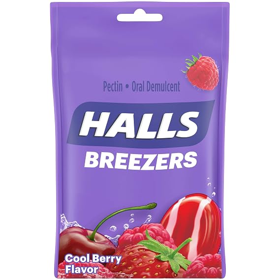 HALLS Breezers Cool Berry Drops, 25 drops