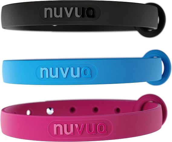 3 Pack Breakaway Cat Collar - Soft, Comfortable, and Lightweight Safety Buckle Collar with Name Tag Ring for Outdoor Cats and Sensitive Skin Kittens by Nuvuq (6 78" to 10 14", Blue, Pink and Black)