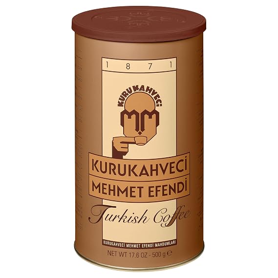 Kurukahveci Mehmet Efendi Turkish Coffee, Medium Roast for Cezve, 17.6 oz