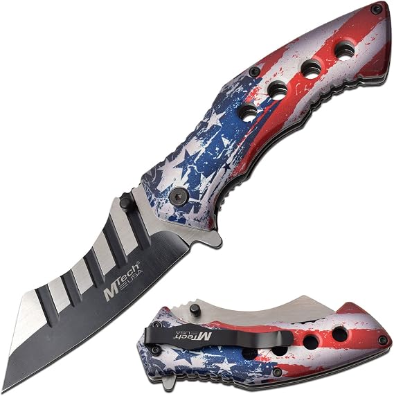 MTECH USA MT-A1110A Spring Assisted Knife, Silver