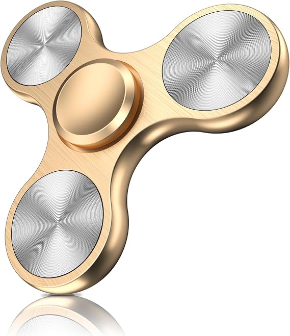 Fidget Spinners Toy, Metal Stainless Steel Spinner | High Speed Bearing, 4-8 Min Spins, EDC ADHD Stress Anxiety Relieves Reducer, For Kids and Adults