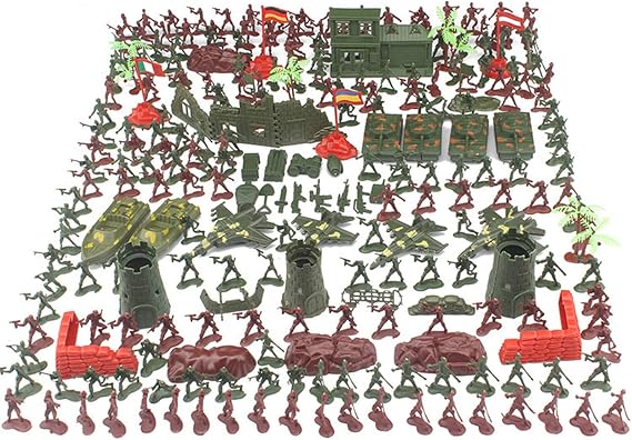 Military Goods Set Soldier Model Kids Military Model Army Men Action Figure 100 pcs Army Men Toys for Boys Sand Scene Soldier Toys Figure Tank Soldier Military Series Military Male Playset Interactive