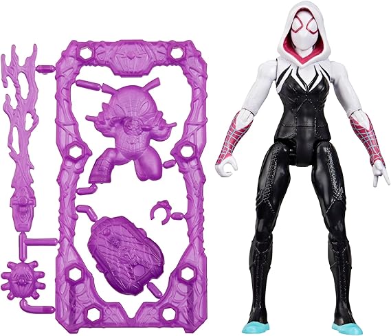 SPIDER-MAN Marvel ActionVerse Ghost-Spider Action Figure & Accessories, 4.5-Inch (11.4 CM) Super Hero Toys & Figures for Kids, Ages 4+