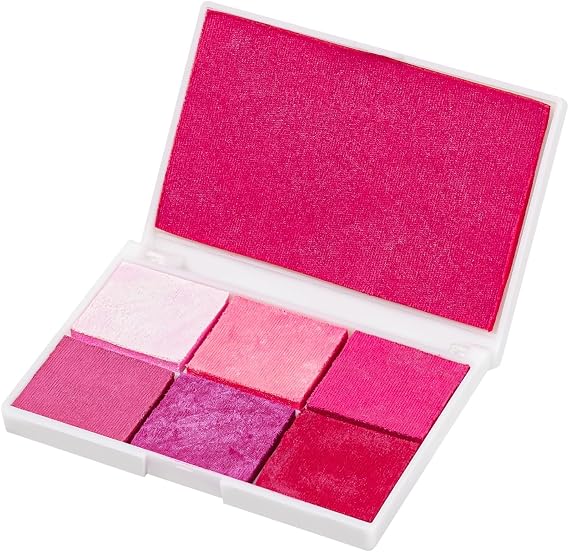 Ink Pad, 7 Colors Fingerprint Stamp Pad for Rubber Stamp Kids, Pink
