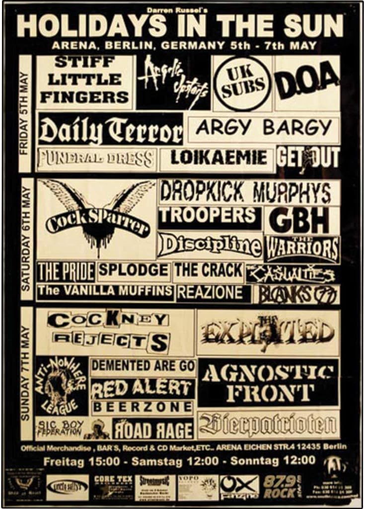 Annex Holiday in the Sun Punk Rock Music Concert Band Poster Flyer Art Print Poster
