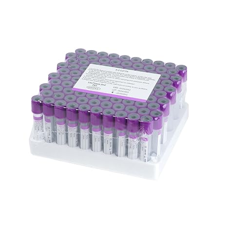 Specimen Collection Tubes 3ml Lab Vacuum EDTA K2 Tube for Pet Animals Veterinary Lab Supplies 100 Pcs Wrap Packaging
