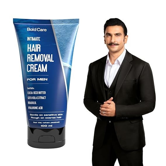 Intimate Hair Removal Cream for Men Fast & Painless, Soothing for Unwanted Coarse Pubic Hair, Suitable For All Skin Types - 100ml