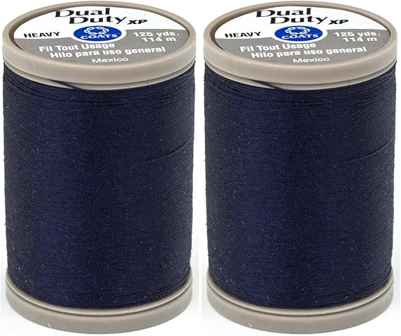 2-Pack - Coats & Clark Dual Duty XP Heavy Thread, 125-Yard, Navy