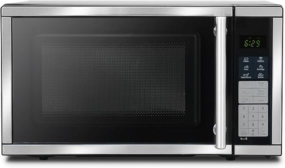 0.7 cu.ft Countertop Microwave Ovens 700 Watts, Small Microwave Oven With LED Lighting,Turntable and Child Lock,Compact Microwave Perfect for Apartments and Dorms,Easy Clean Interior,Black