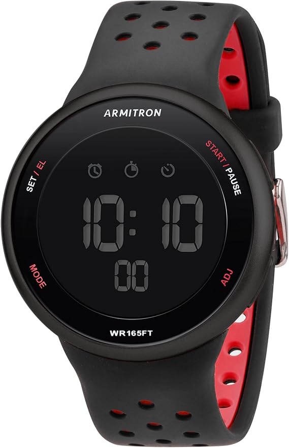 Armitron Sport Unisex Digital Chronograph Silicone Strap Watch, 40/8423