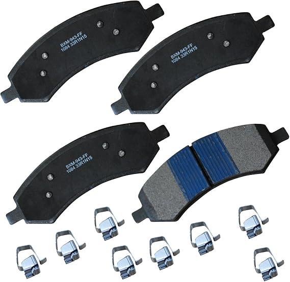 Bendix Premium SBM1084 Semi-Metallic Front Brake Pads for Select Models Chrysler Aspen, Dodge Dakota, Durango, Ram 1500, Mitsubishi Raider, 1500 Classic, Dakota