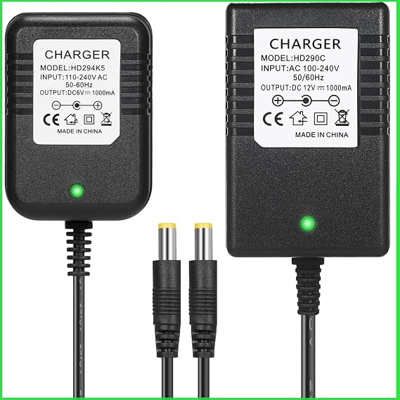 6V/12V Charger for Kidzone Bumper Car,6V for Flybar Bumper Car Charger,12V/6V Battery Charger for Kid Ride On Toy,12V Bumper Car Charger/6V Ride on car Charger,cargador para Moto electrica de nino