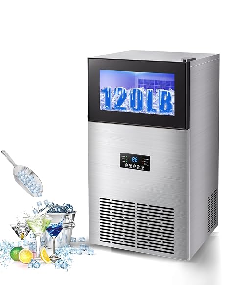 Ice Maker Machine Countertop 26lbs/24H, Portable Quiet Ice Makers Cubes in 9PCS/7Min, Self Cleaning, Ice Maker with Scoop for Kitchen, Home, Party