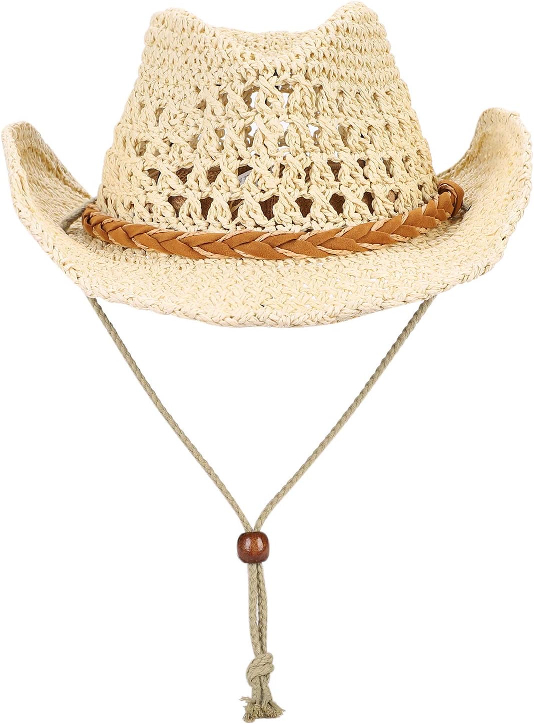 Western Cowboy Straw Hat for Boys Girls Shapeable Kids Fedora Panama Straw Hat Toddlers Floppy Sun Protection Beach Sun Cap