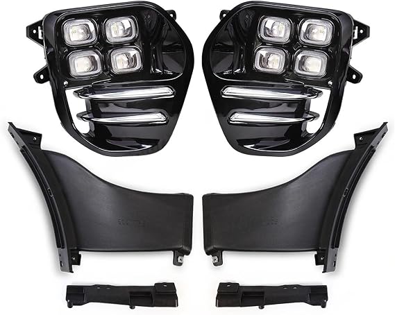 1 Set For KIA Sportage QL KX5 2016 2017 2018 Car LED White Fog Lmap Assembly Front Bumper Daytime Running Light Headlight 12V
