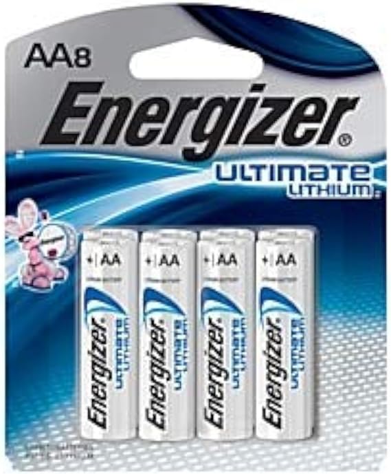 Energizer Ultimate Lithium AA Batteries, 1.5V Lithium Double A Batteries 2 Count (Pack of 24)