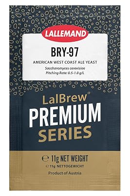 LalBrew Premium Series American West Coast Ale Yeast BRY-97 For Home Brewing 11g