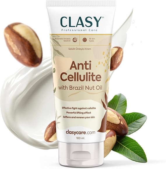 CLASYCARE Excellent Protection Against Cellulite - Brazil Nut Oily Anti Cellulite Cream | Leg, Basin and Hip Firming Cream | Dermatologically Tested, 100 ml