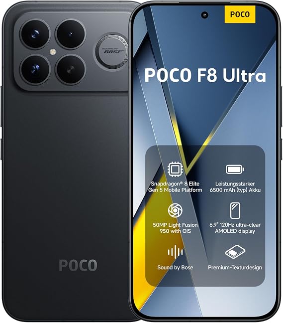 XIAOMI Poco F8 Ultra Mobile Phone 12+256GB 6500mAh 50MP Black