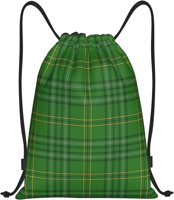 Drawstring Backpack String Bag Selkirk Tartan Sackpack for Sports Gym Small