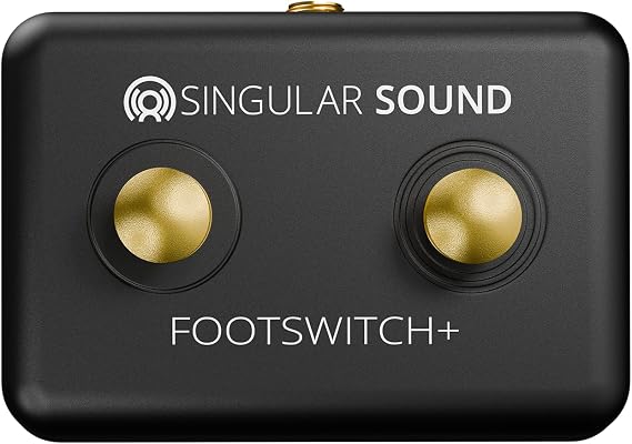 Dual Momentary Footswitch Plus for use with BeatBuddy, Effects Pedals, and Electronic Instruments (Black)