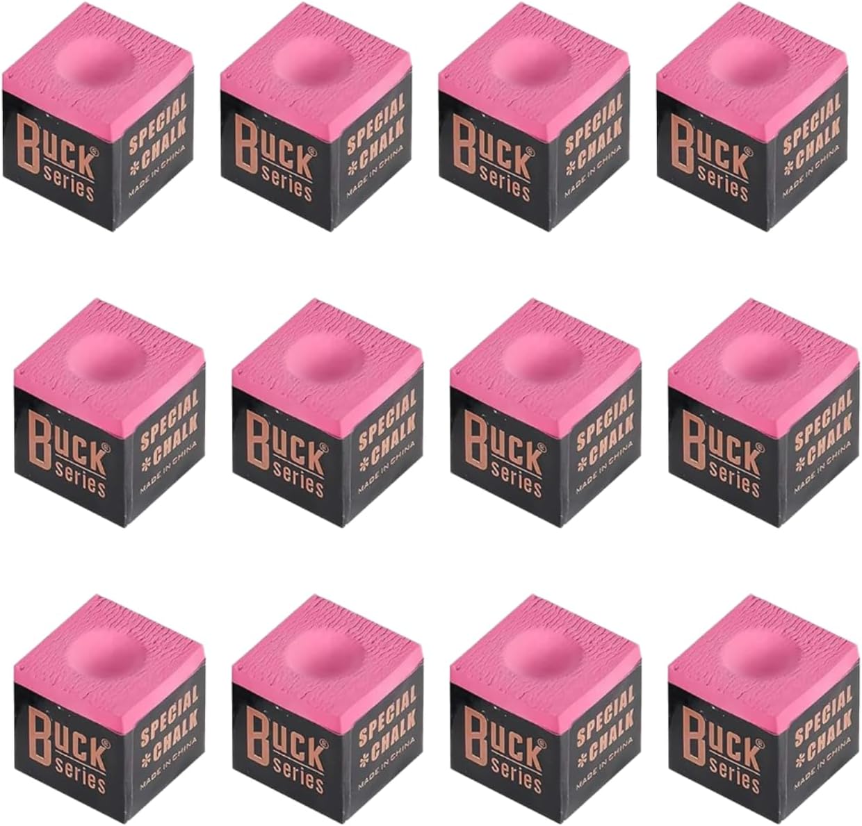 12 Cubes Cue Chalk, Professional Snooker Chalk for Enhanced Grip and Accurate Shots, Pink Pool Chalk for Tournaments and Home Games, Durable Billiard Accessory for Players and Enthusiasts
