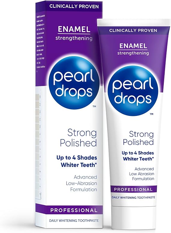 Pearl Drops - Güçlü Cilalı Beyaz Diş Cilası - Emaye Güçlendirme - Parlatma Maddeleri ile - 75 ml