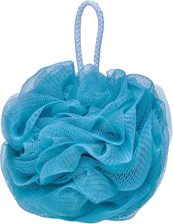 Bath Scrubber Brush Long Handle Body Shower Sponge Mesh Pouf Ball