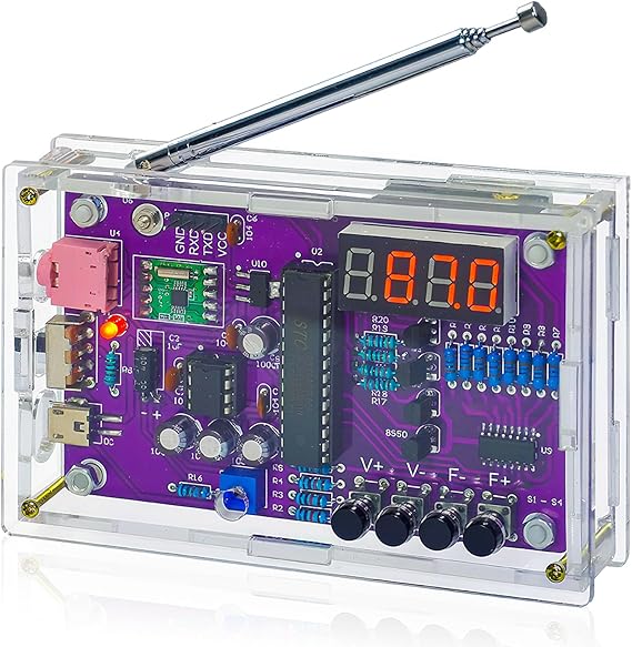 DIY FM Radio Soldering Practice Kit with RDA5807S Module for Beginners