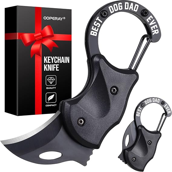 OOPERAY Gifts for Bonus Dad Fathers Day, EDC Box Cutter-DRIVE SAFE BONUS DAD I LOVE YOU, Fathers Day Birthday Gifts for Stepdad, EDC Gadget Stepdad Gift for Camping Hiking Fishing