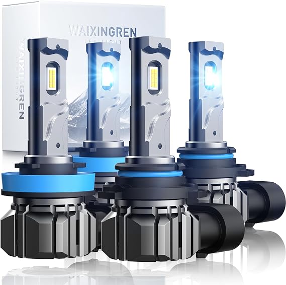 Replacement LED Bulbs, 6000-6500K Cool White, 60W 26000LM Fog Lights, No Adapter Required, Plug and Play Easy Installation (B-H11+9005)