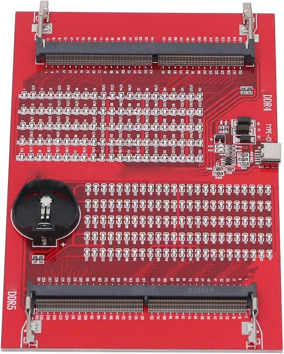 ZJchao DDR5 RAM Memory Slot Tester Card DDR4/DDR5 Memory Test Tool with LED Lights for PC Motherboard RAM Maintenance