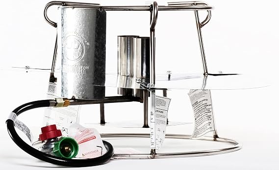 King Kooker Model # SS1316N Stainless Steel Portable Propane Outdoor Double Jet Cooker Package Large