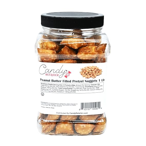 Candy Retailer Peanut Butter Filled Pretzel Nuggets 1 Lb