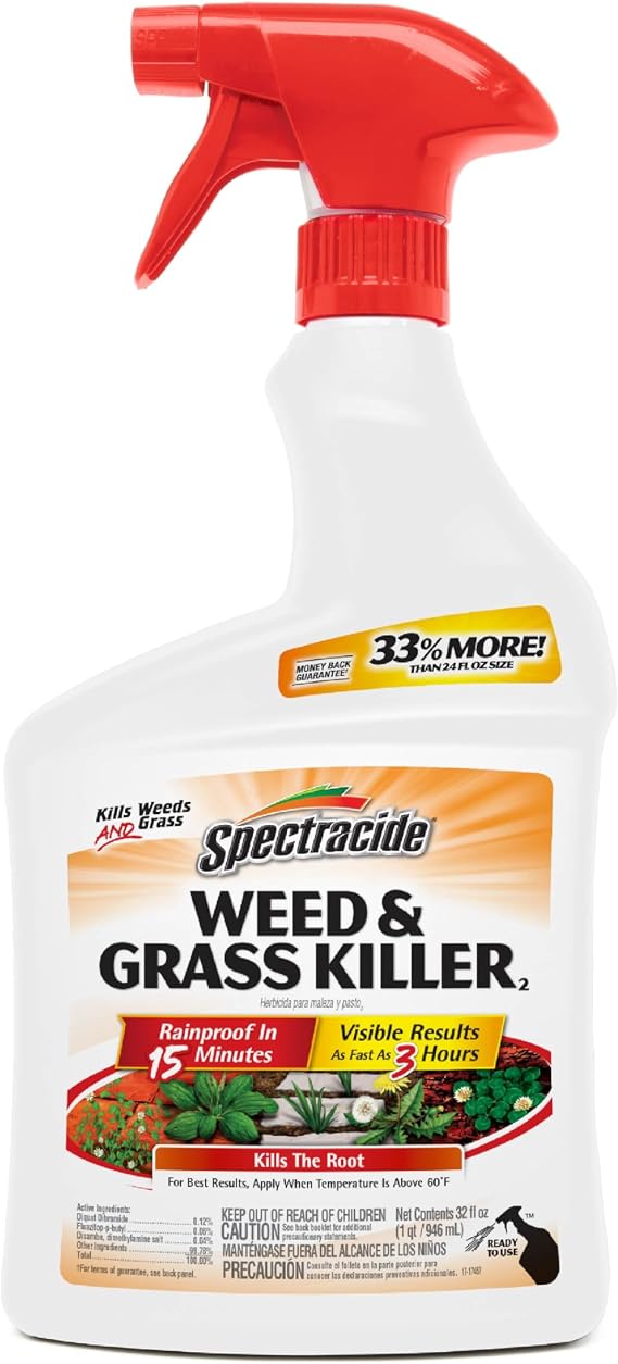 Spectracide Weed And Grass Killer 32 Ounces, Use On Patios, Walkways And Driveways, 12 Pack