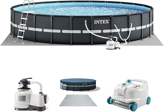 INTEX Ultra XTR 18ft x 52in Above Ground Swimming Pool Set Bundle