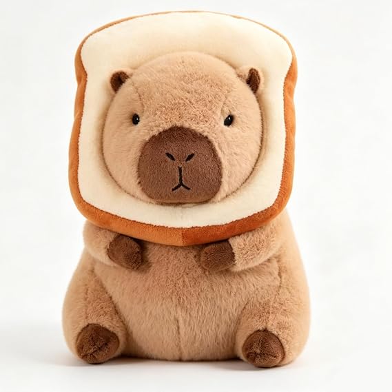 Capybara Teddy, Adorable Toast Capybara Plush, Soft Plushy Stuffed Animal, Home Decor Gift for Teens and Adults, 23 cm Size