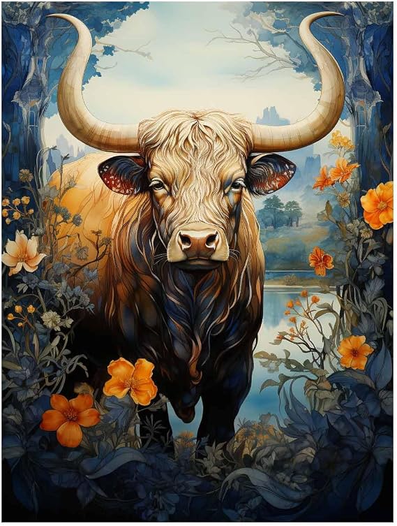 CAPITUNEISKINEPA Aurochs Cow Poster Gifts Cute Posters For Room Aesthetic Mini Posters 9" x 11"