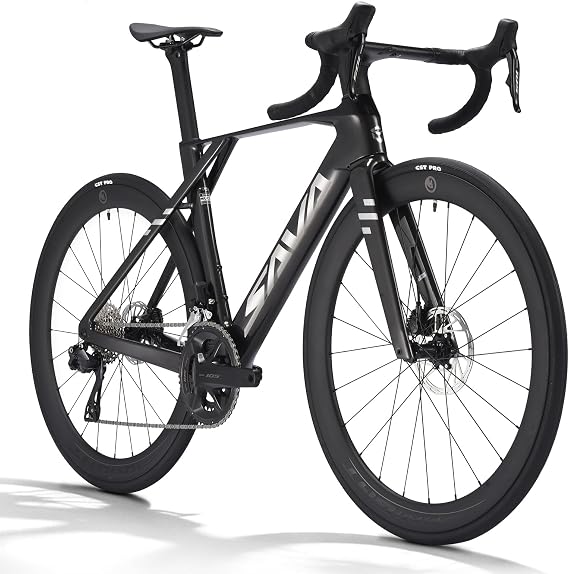 SAVADECK Blade R7 Full Carbon Road Bike, Carbon Fiber Frame Racing Bicycle with Shimano R7170 24S Groupset, Hydraulic Disc Brakes, Ultra-Light Carbon Bike for Adults