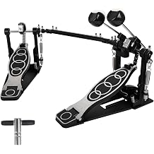 Double Bass Pedal, Double Chain Double Bass Drum Pedals, Double Kick Drum Pedal with Patch Suit for Kick Drum (2025)