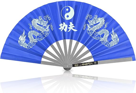 Chinese Kung Fu Tai Chi Fan Martial Arts Dance Folding Fan Stainless Steel Written Kung Fu Fan