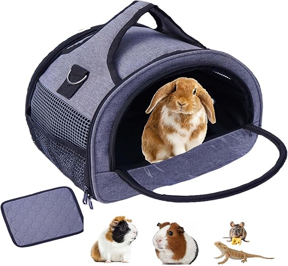Bunny Carrier, Portable Small Pet Bag with Water Bottle Holder