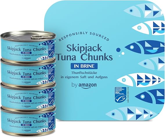 by Amazon MSC Skipjack Tuna Chunks in Brine, 4x145g