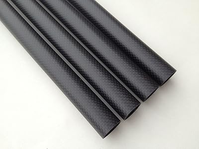 High Strength 3K Carbon Fiber Tube OD 21mm 22mm 23mm 24mm 25mm 26mm 27mm 28mm 29mm 30mm Length 1000mm Roll Wrapped Shaft DIY 1, 1pcs 28x26x1000mm Matt Plain