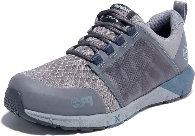 Timberland PRO Men's Radius Composite Safety Toe Industrial Athletic Work Shoe, Grey/Navy, 7 M